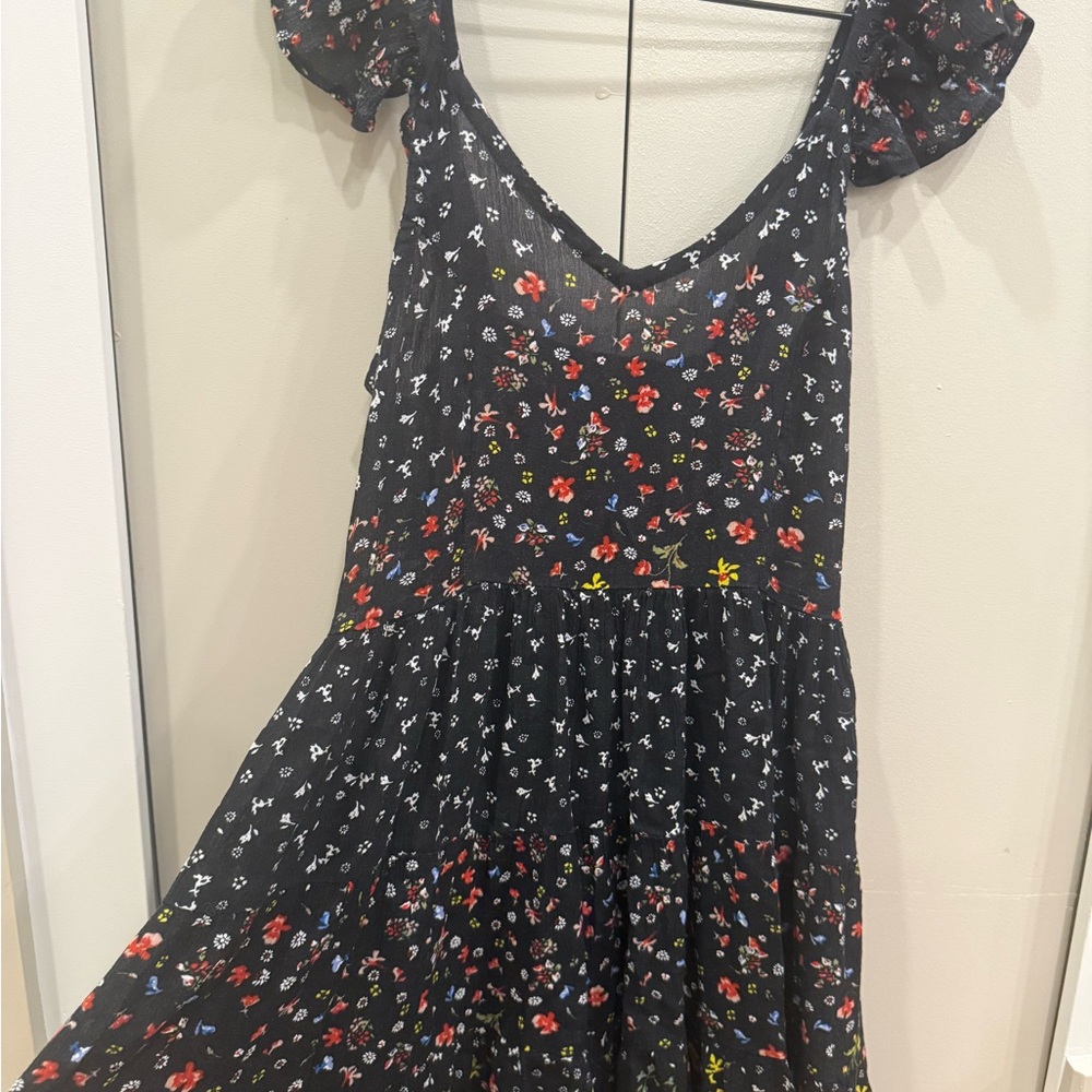 Floral Black dress